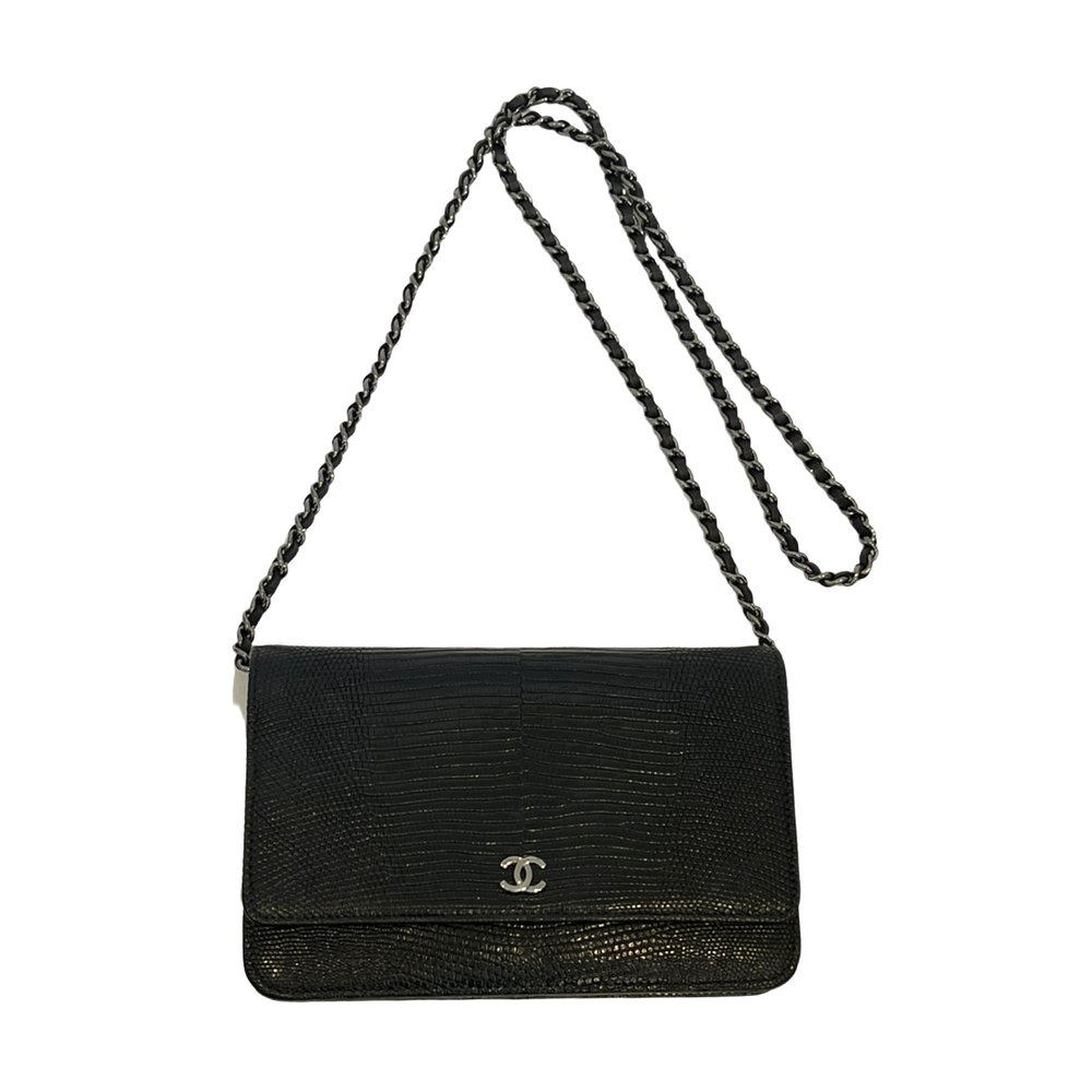 Chanel Black Lizard Skin WOC Bag — Socialite Auctions