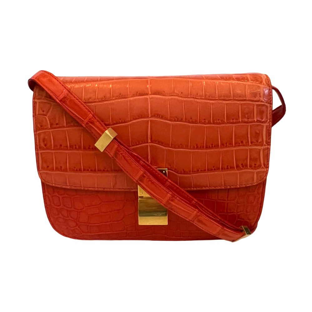 Sold at Auction: Chanel Vintage Orange Quilted Suede Shoulder Bag.