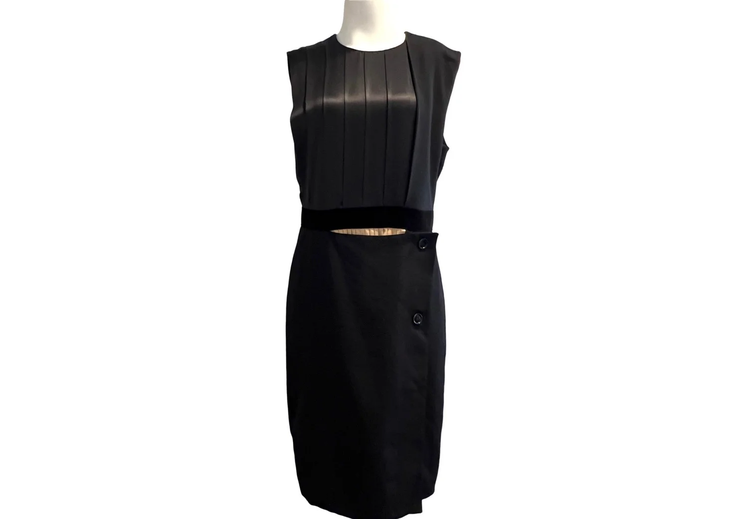 burberry gold dress BURBERRY Size 2 Gold Wool Blend Textured Sleeveless Cocktail Dress – Sui  Generis Designer Consignment main image 0