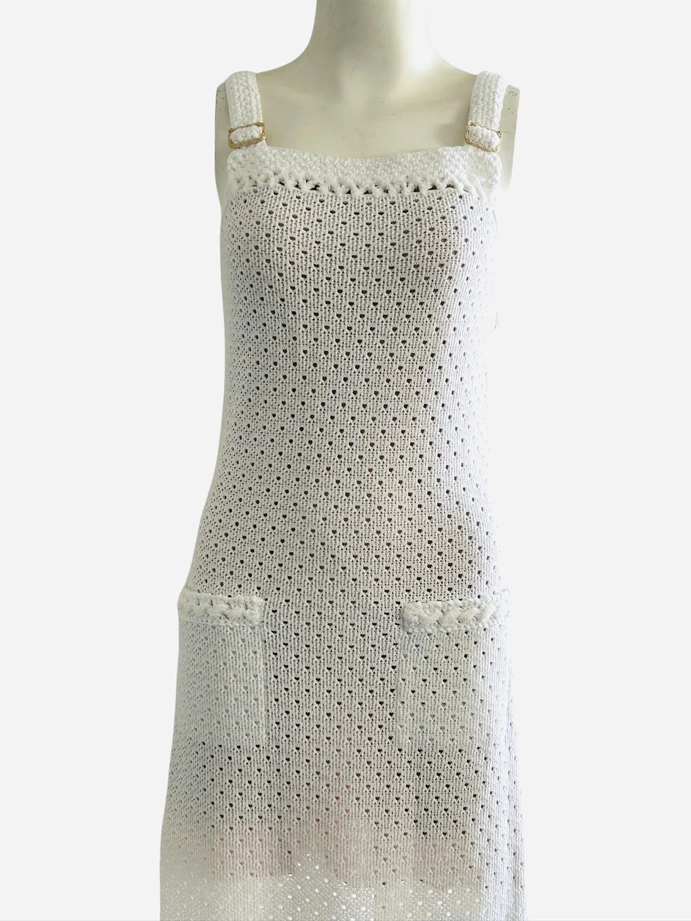 dresses pieces long knitted Evamari Knit Dress White White / S main image 1