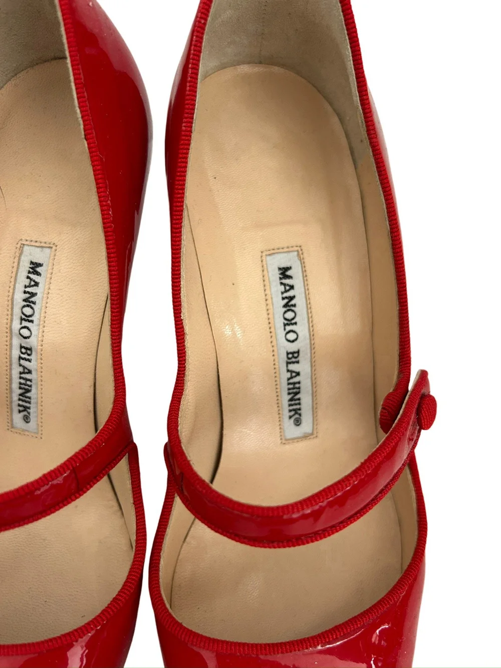 Manolo Blahnik Red Patent Mary Jane Size 36 — Socialite Auctions