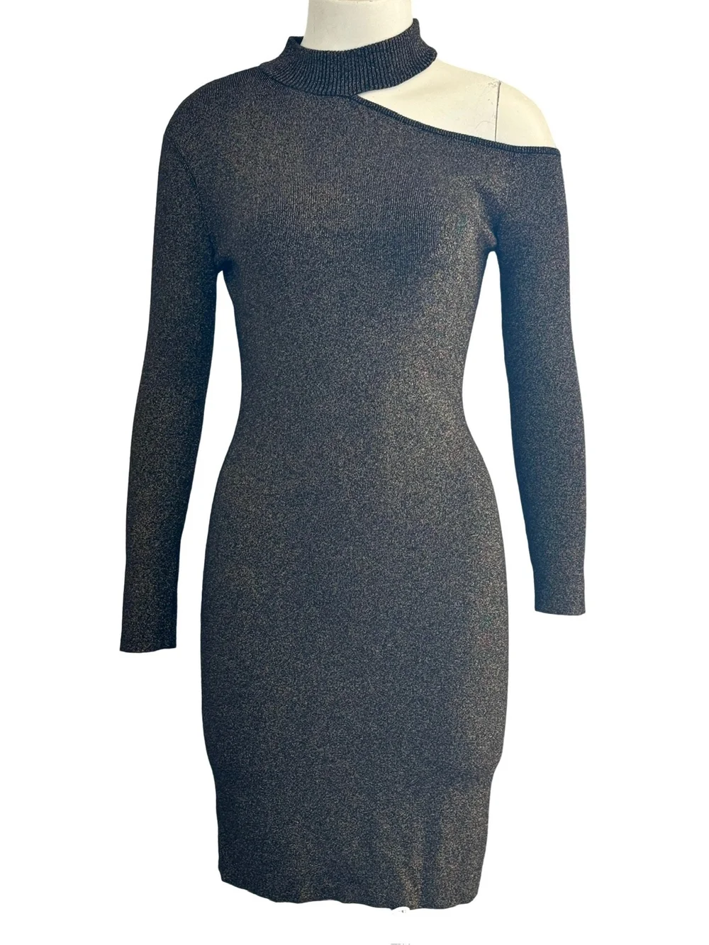 ALC Gold Knit One Shoulder Dress Size XS  Socialite Auctions