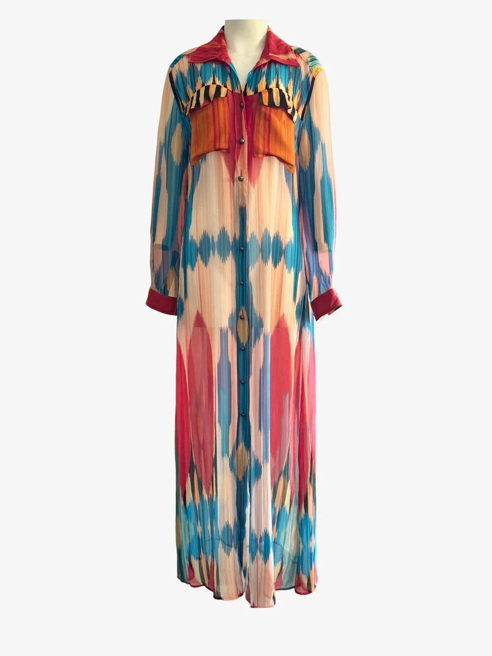 etro shirt dress Printed cotton-blend shirt dress in multicoloured - Etro