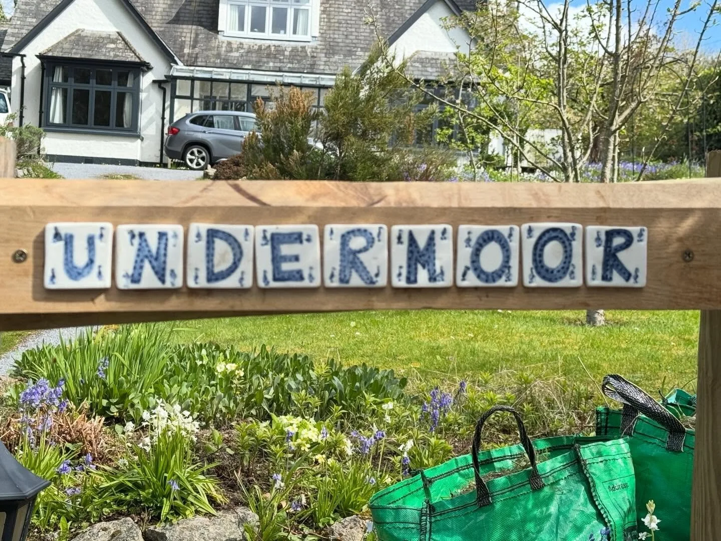 Finally, and pretending we are much more Mediterranean than we are, the house name gets it&rsquo;s perch. I made the letters years ago but the fence - fancy name for a bit of wood - took its time. Perhaps Evri might now throw parcels into this garden