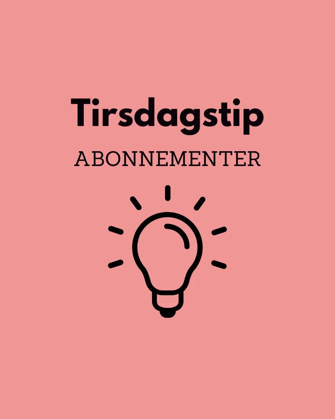 Så er der tirsdagstip 💡
I dag handler det om abonnementer. Hvad har sådan en gennemgang givet dig? 🤓
Jeg ønsker dig en dejlig tirsdag 💛
#budgetnoerden #budgetnørden #tirsdagstip #abonnementer #sparpenge
