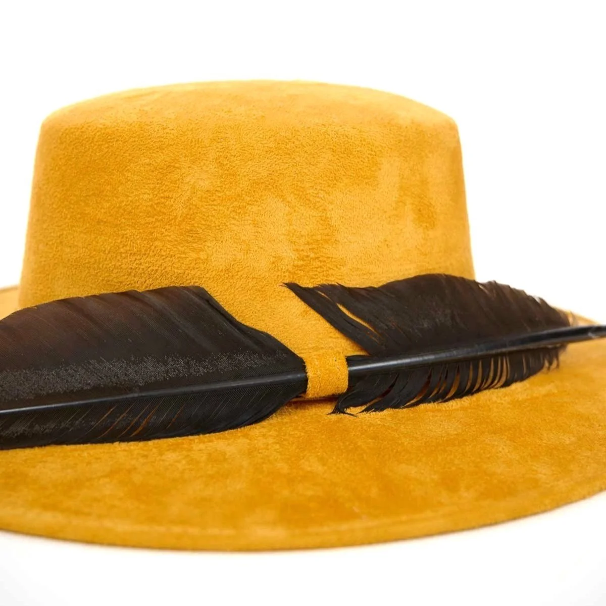Yellow Feather Hat — 15SEGUNDOS STORE