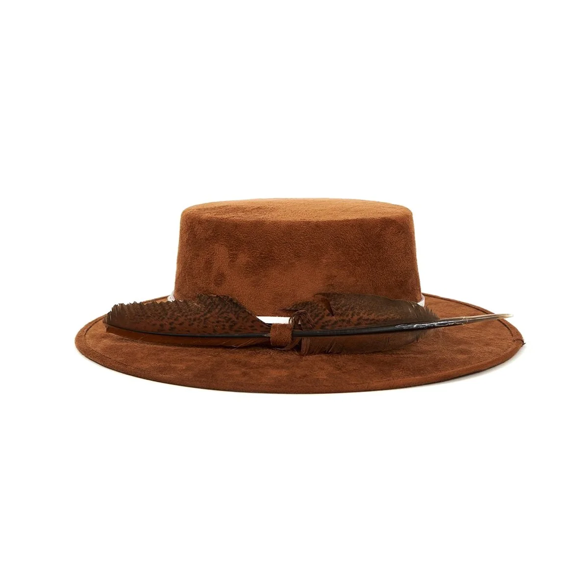 Brown Feather Hat — 15SEGUNDOS STORE