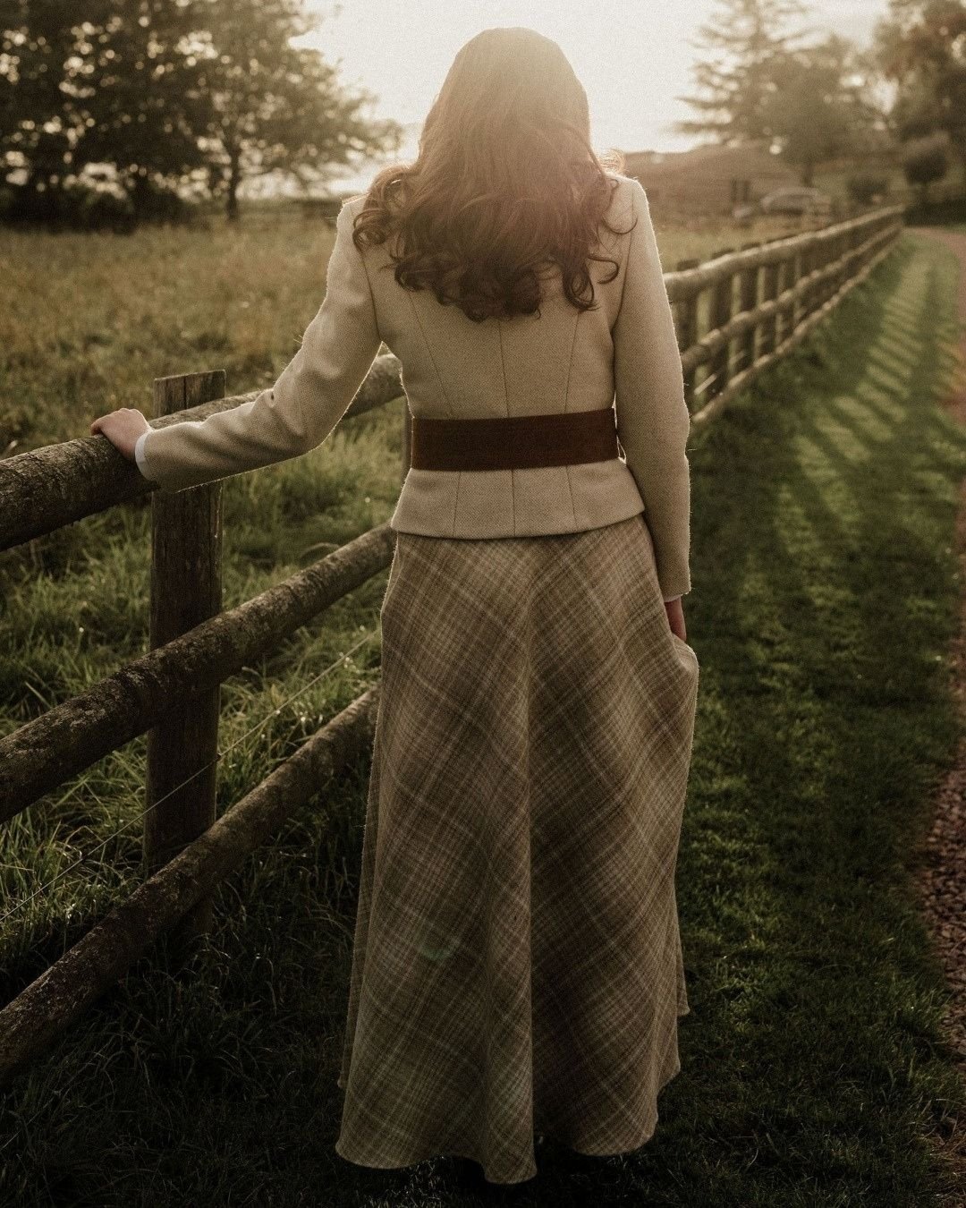 This was my very first tweed design &mdash; created in 2021 &mdash; and without knowing it, the quiet beginning of Parlour to Glen.

The Jane jacket and the Elizabeth skirt accessorised with our handcrafted double buckle belt.

📷 @katecullenstyle

#
