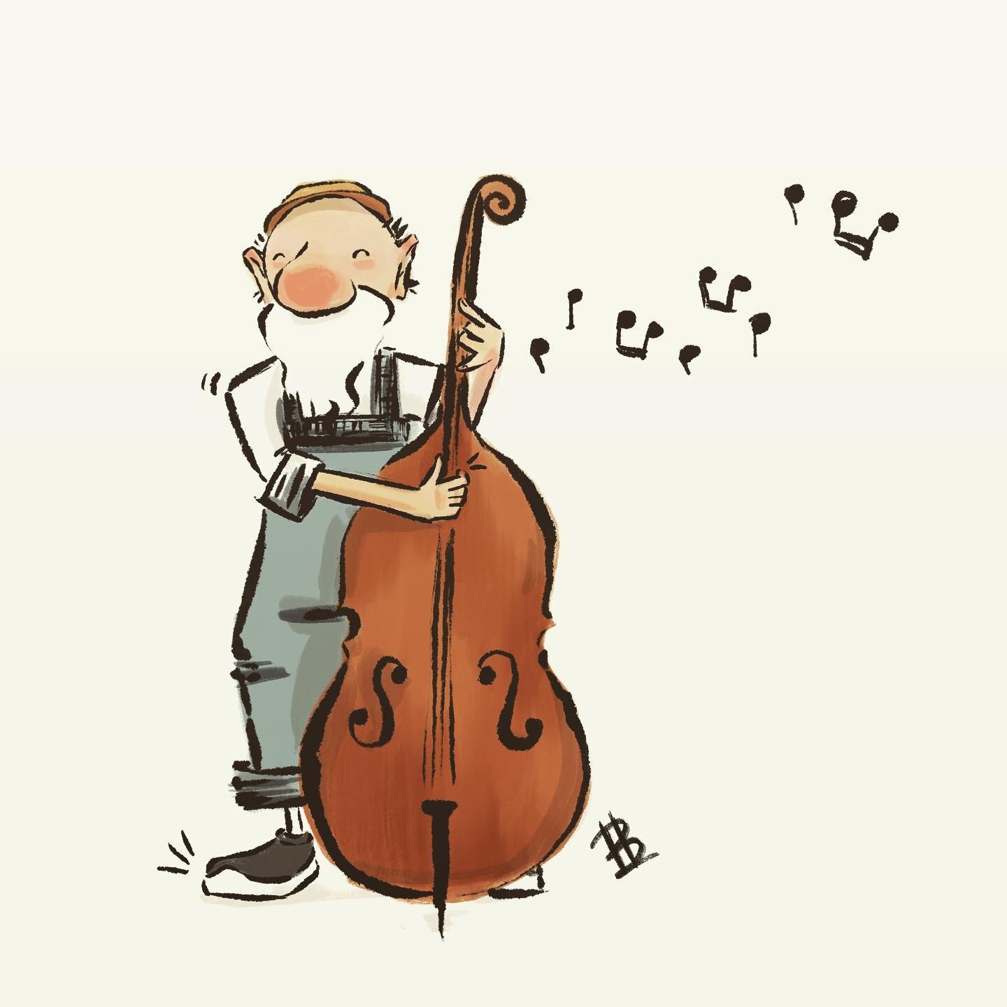 Afternoon sketch. Thinking about summer backyard jam sessions. 🎶🎵 #kidlitart #illustration #sketching #music #jamsession