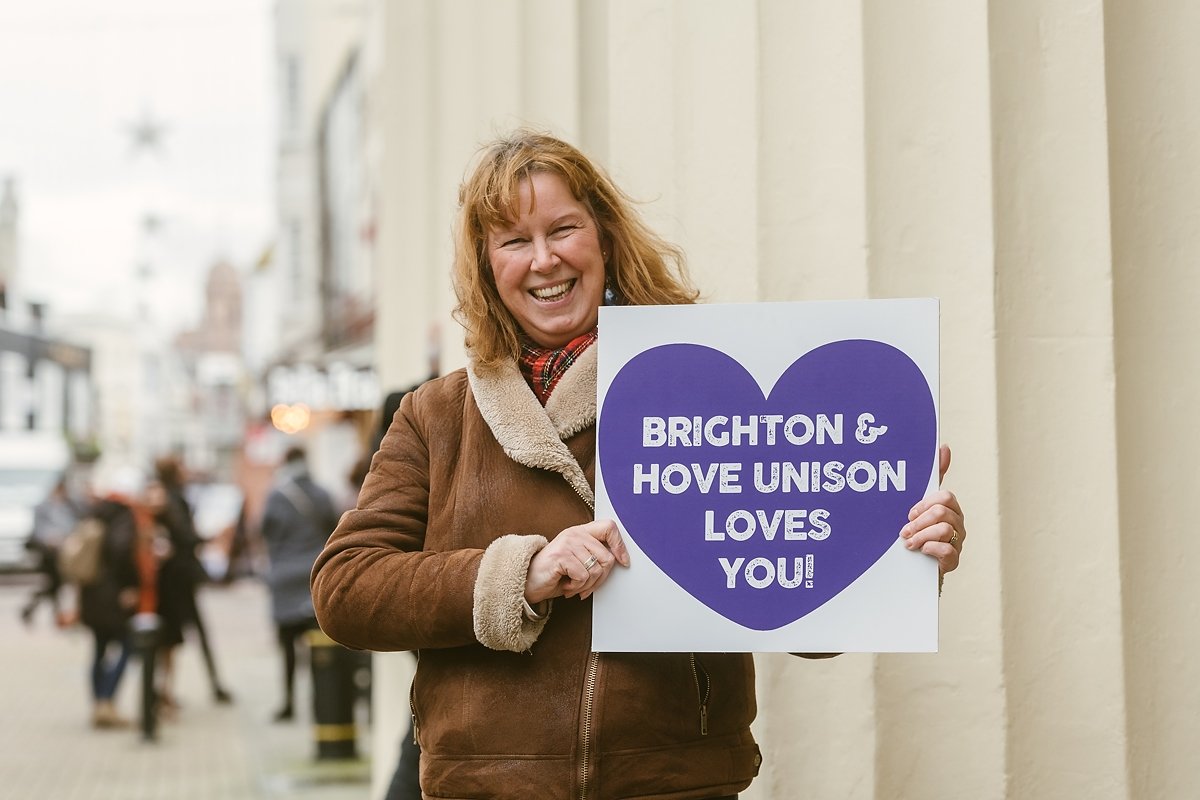 unison-sign-brighton and hove unison loves you.JPG