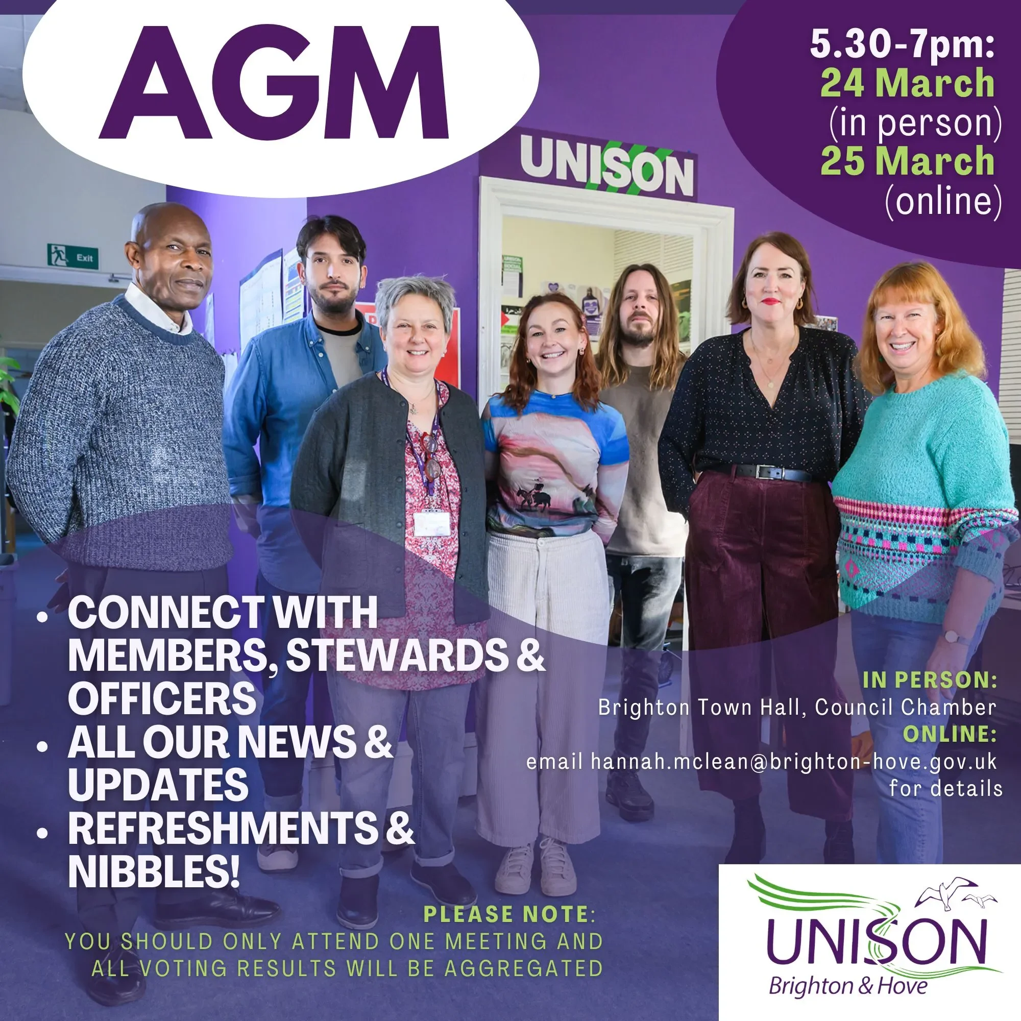Brighton &amp; Hove UNISON Annual General Meeting 2025-26