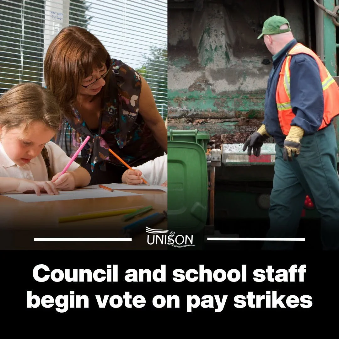UNISON’s council and school members vote on pay strikes