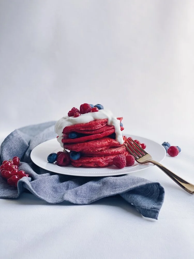 Roze pannenkoekjes voor Valentijn!
