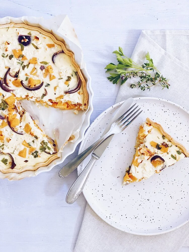 Pompoenquiche met feta