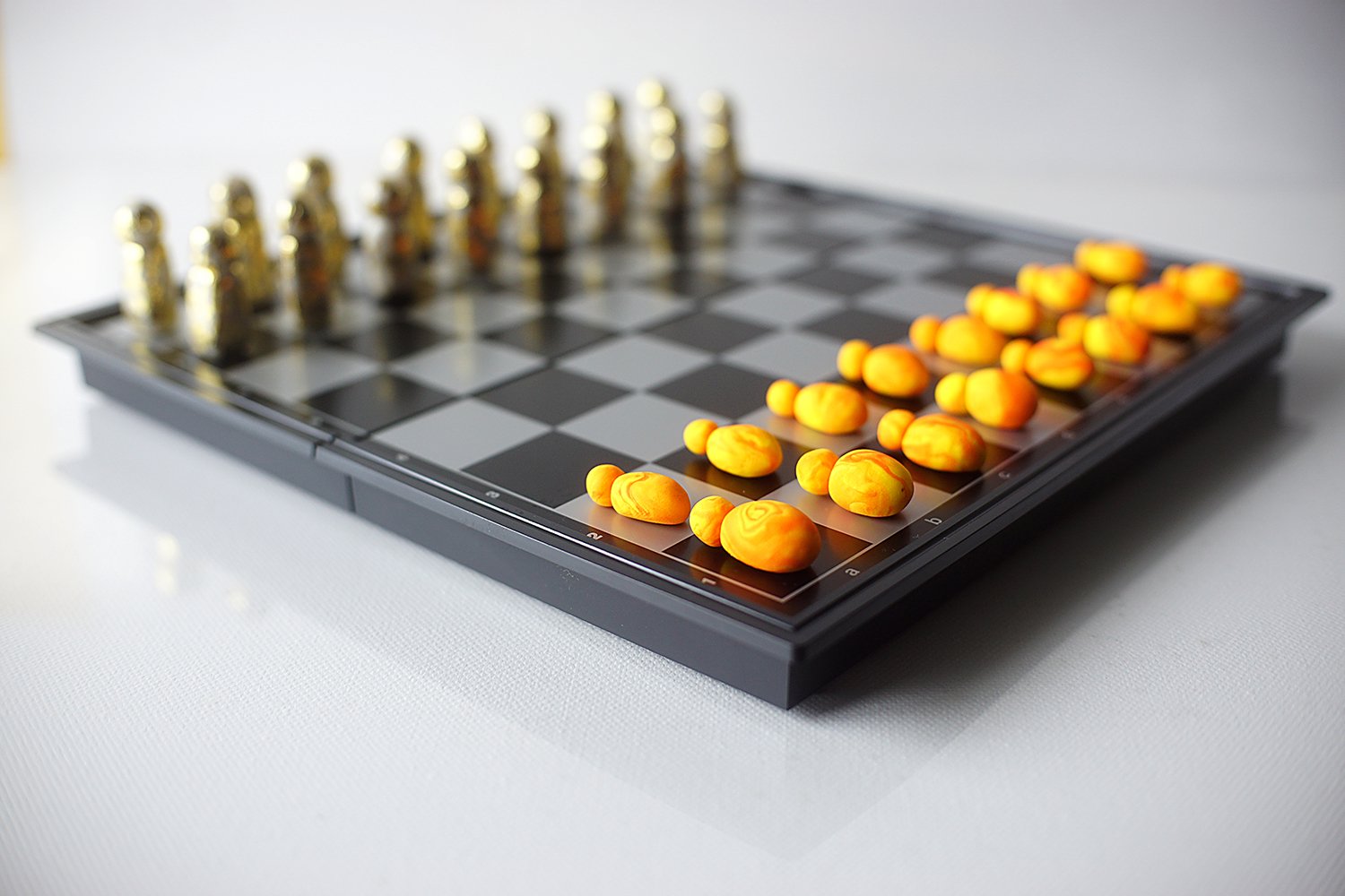 Pawns, polimer clay chess set, 2021