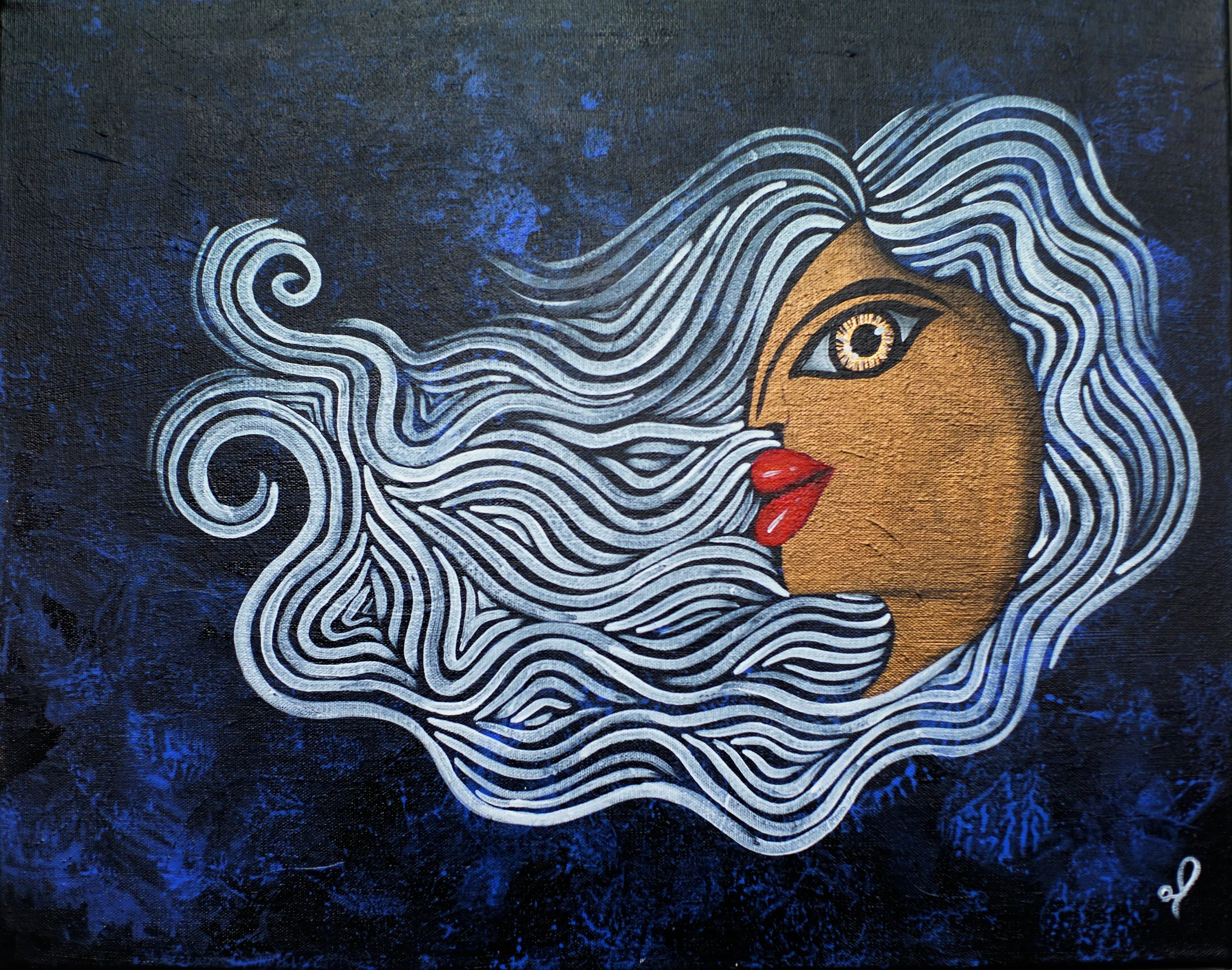 Can't stop her - Visithra Manikam - 12x16in.jpg