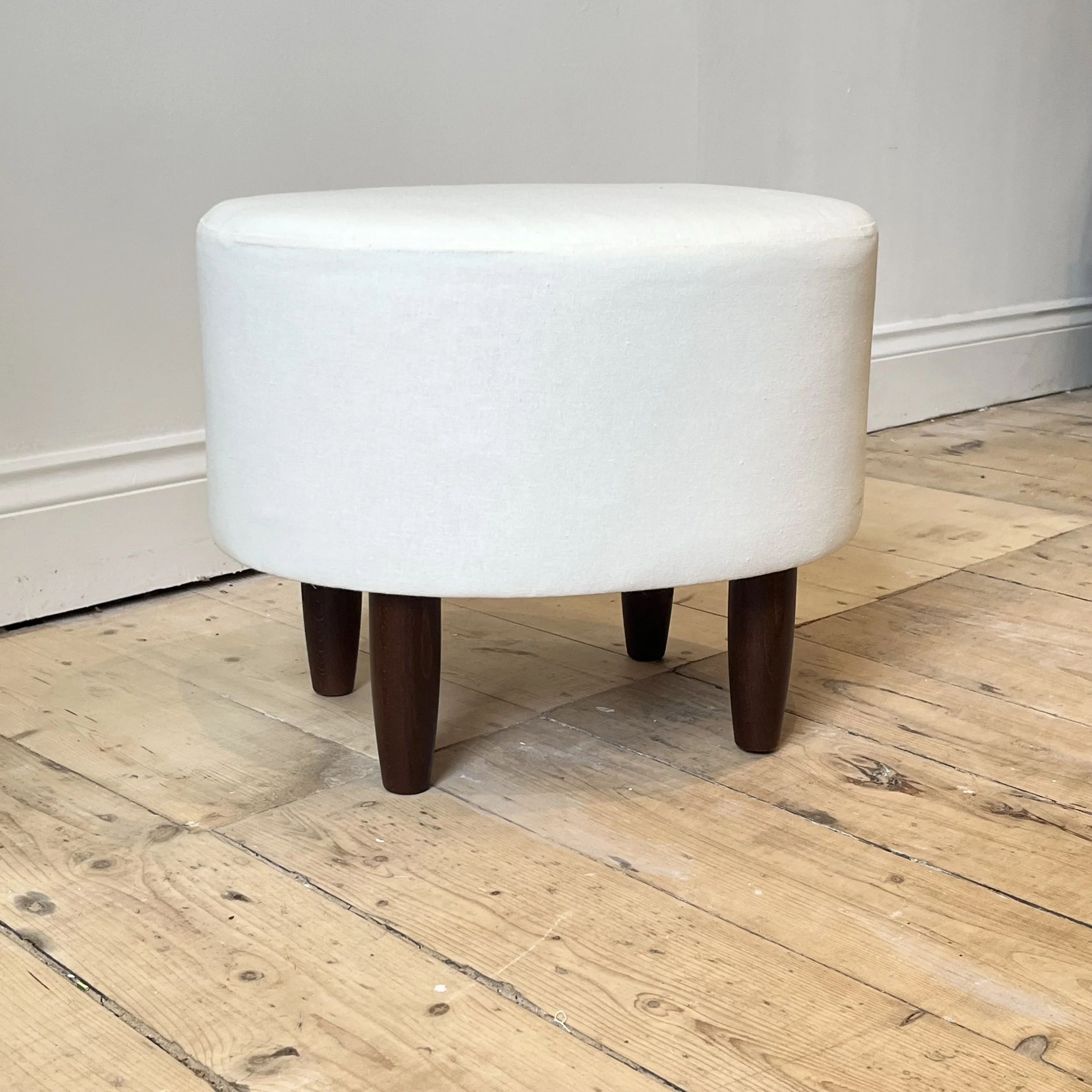 Finn Footstool With Legs - Dark Wood