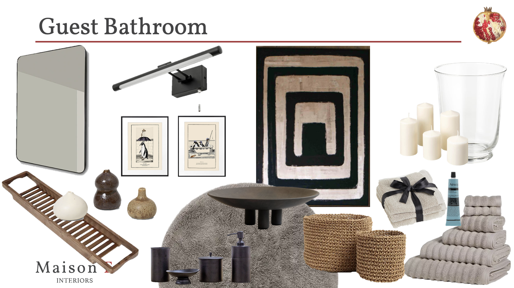 Finally the bathrooms went through a Quick Fix, where we provided a selection of accessories to break the untouched look of new build bathrooms.