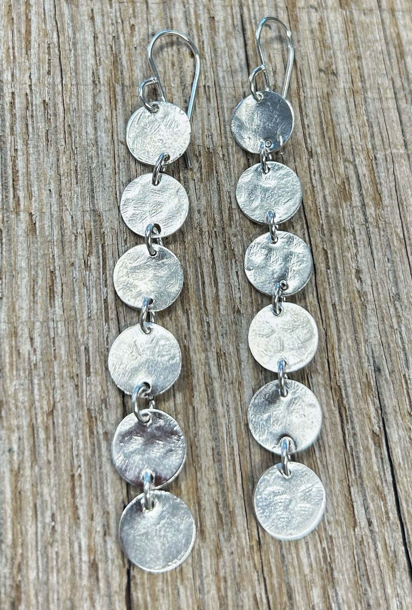 Long circle earrings