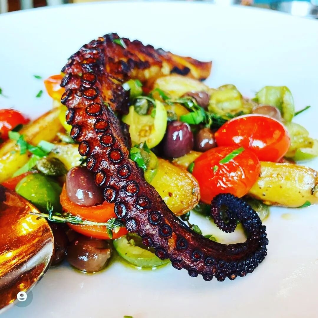 Our mouthwatering octopus is one of our most popular dishes. It's served with a mix of roasted potatoes, olives, capers, tomotoes and herbs. Yummmm
Call us for reservations 718-448-8466 or @opentable