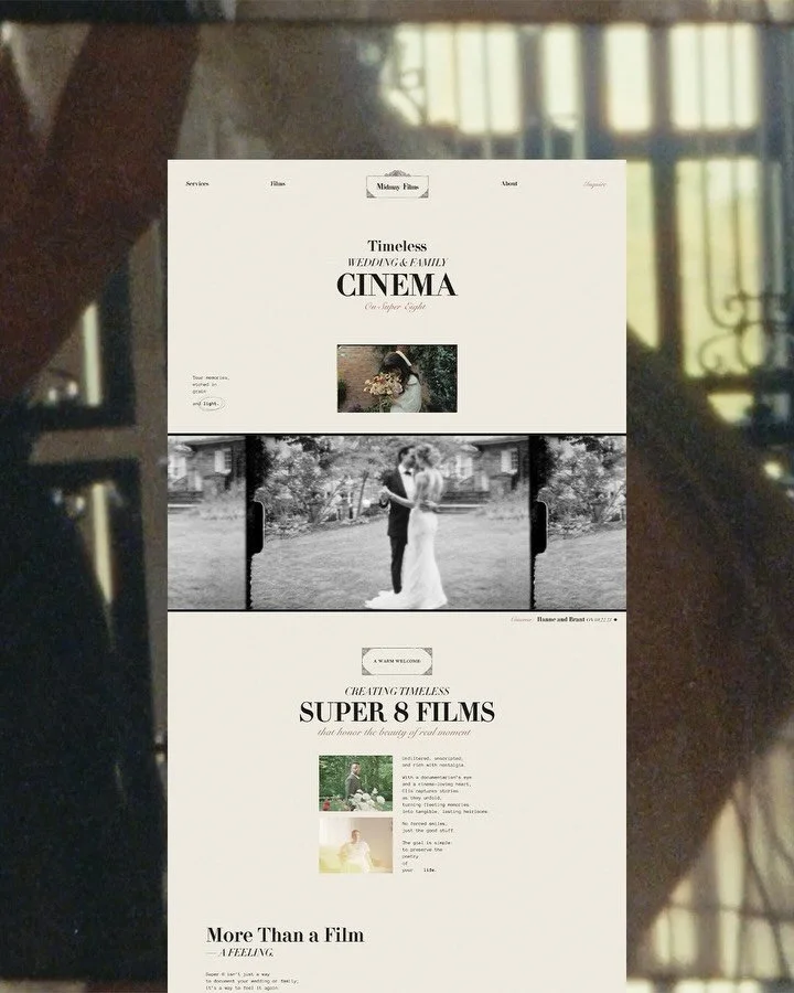 While in the midst of bringing new stories to life, I wanted to share another glimpse of one that unearthed late last year&hellip; a joyful, nostalgic, timeless, and poetic ode to romantic cinematography that can be passed down through generations. 
