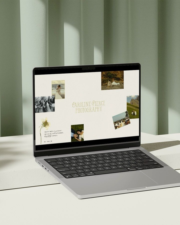 A warm welcome home to @carolinepiercephotography &mdash; where we have re-imagined a digital world woven with playful colors, earthy textures, lived-in yet elegant typography, collected momentos, whimsical storytelling, and soft cinematic tones. Yet