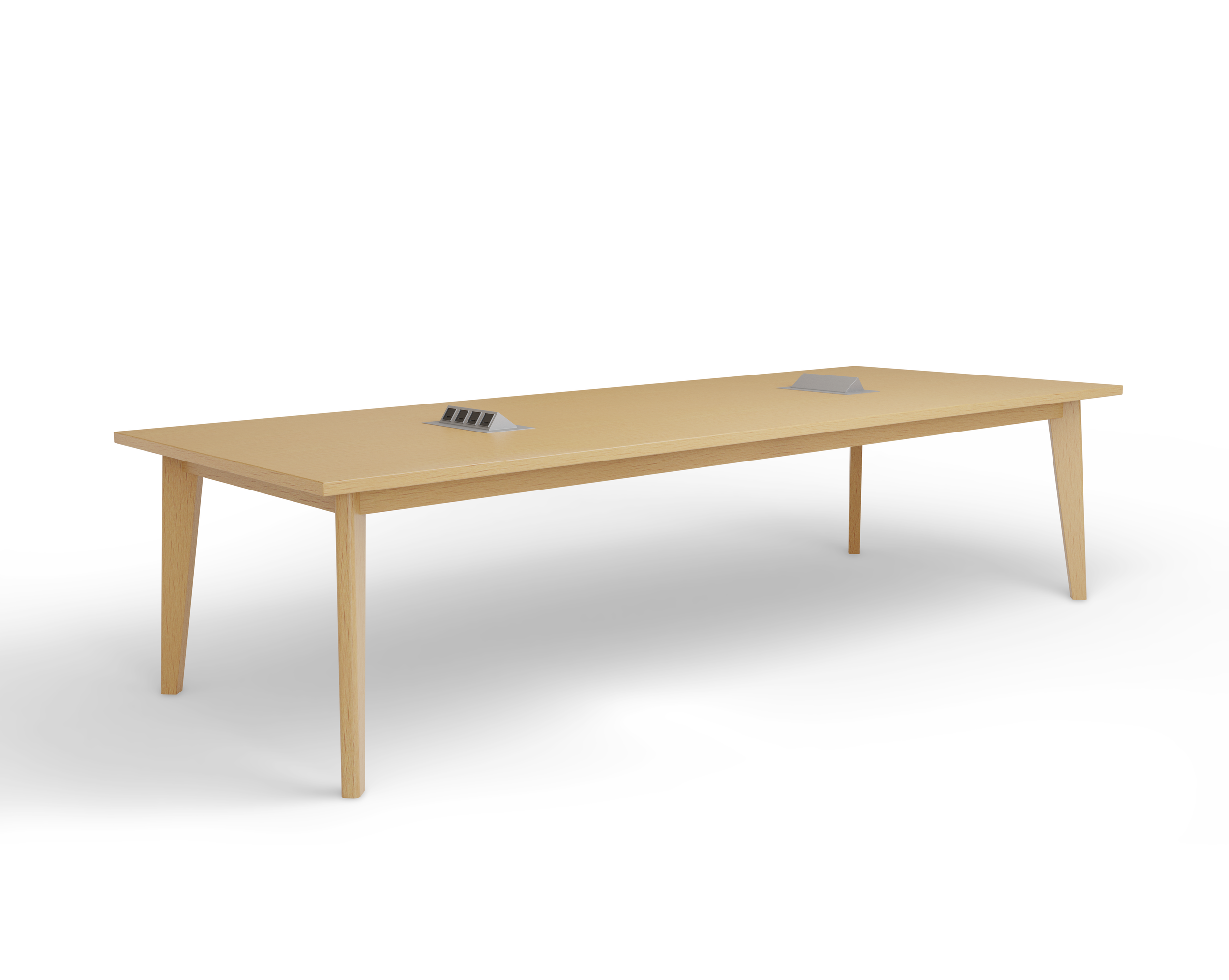 1092-12048 ELLISON BASE WITH EASED EDGE IN HONEY BEECH FINISH WITH P14 DATA UNITS
