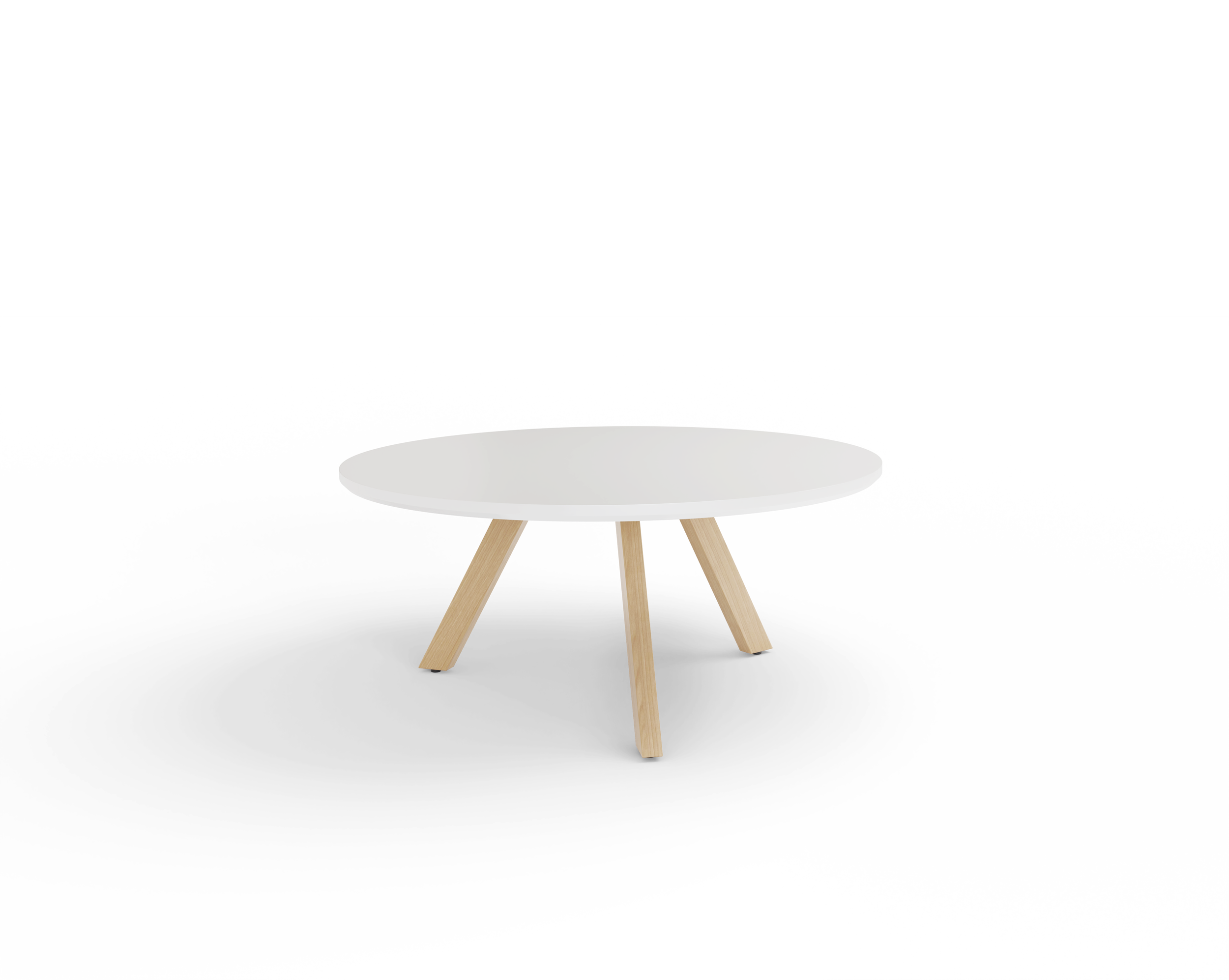 2063-SS IN DESIGNER WHITE SOLID SURFACE TOP WITH RIFT CUT WHITE OAK LEGS