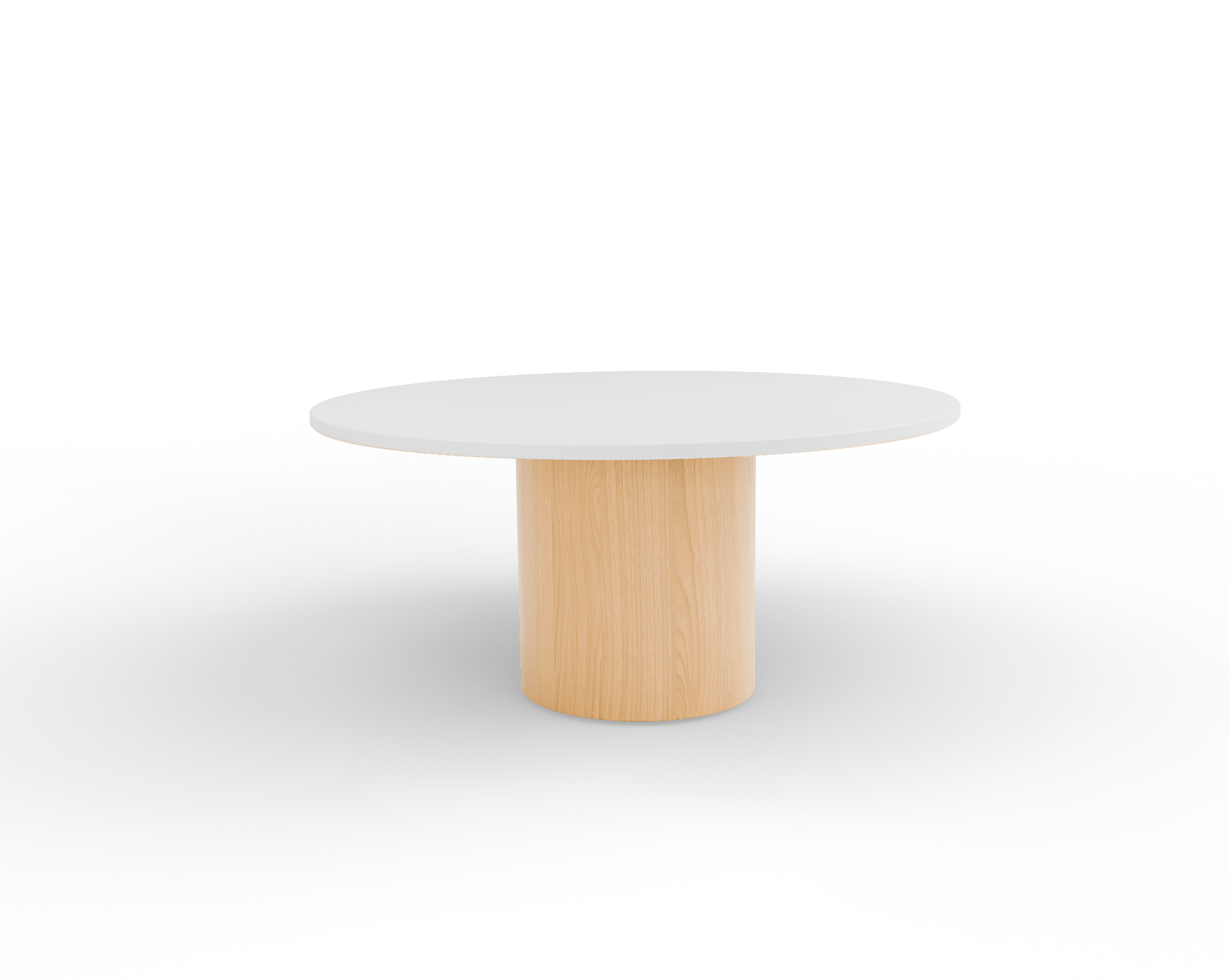 3092-60D CYLINDER BASE TABLE WITH DESIGNER WHITE SOLID SURFACE TOP