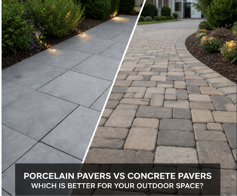 Porcelain Pavers vs Concrete Pavers: Which is Better for Your Outdoor Space?