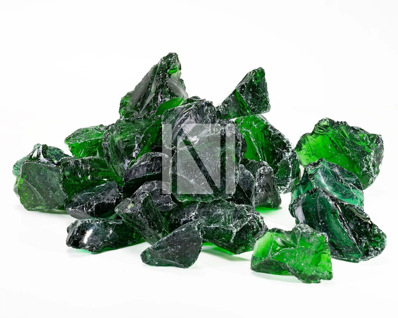 Green Crushed Glass Pebbles