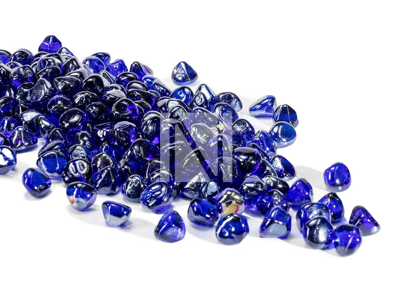 Blue Diamond Glass Pebbles