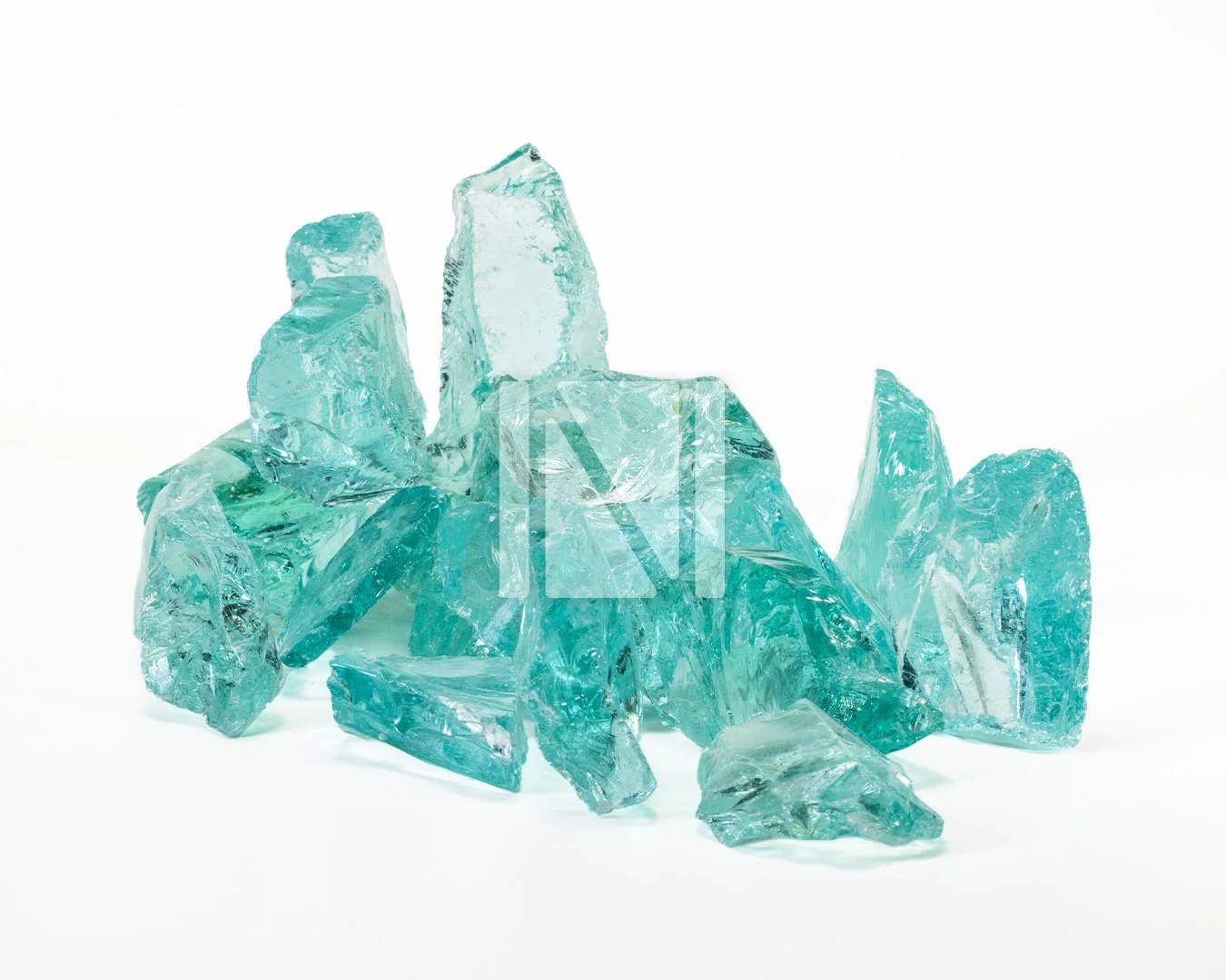 Turquoise Crushed Glass Pebbles