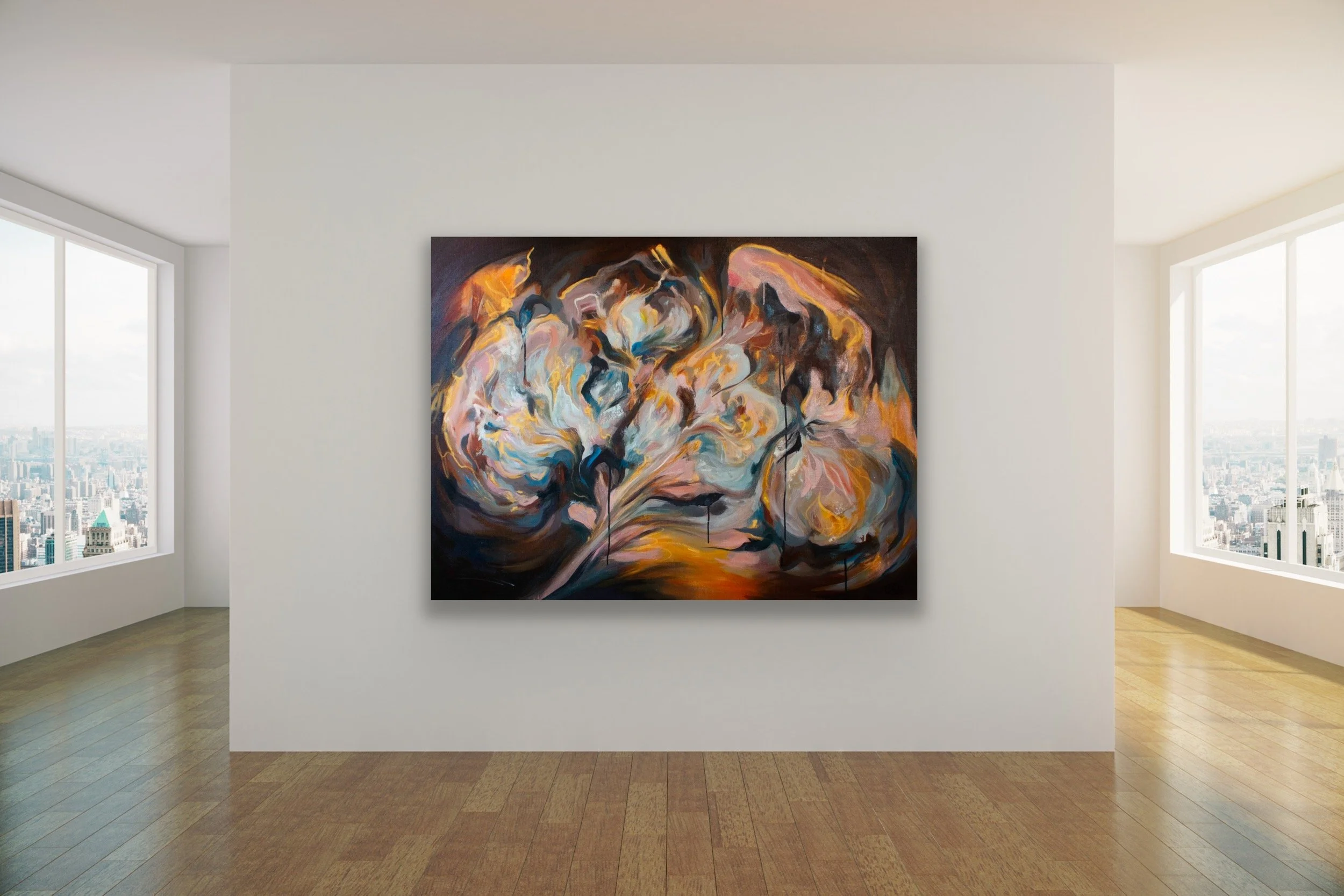 Desert Wildflowers on gallery wall.JPG
