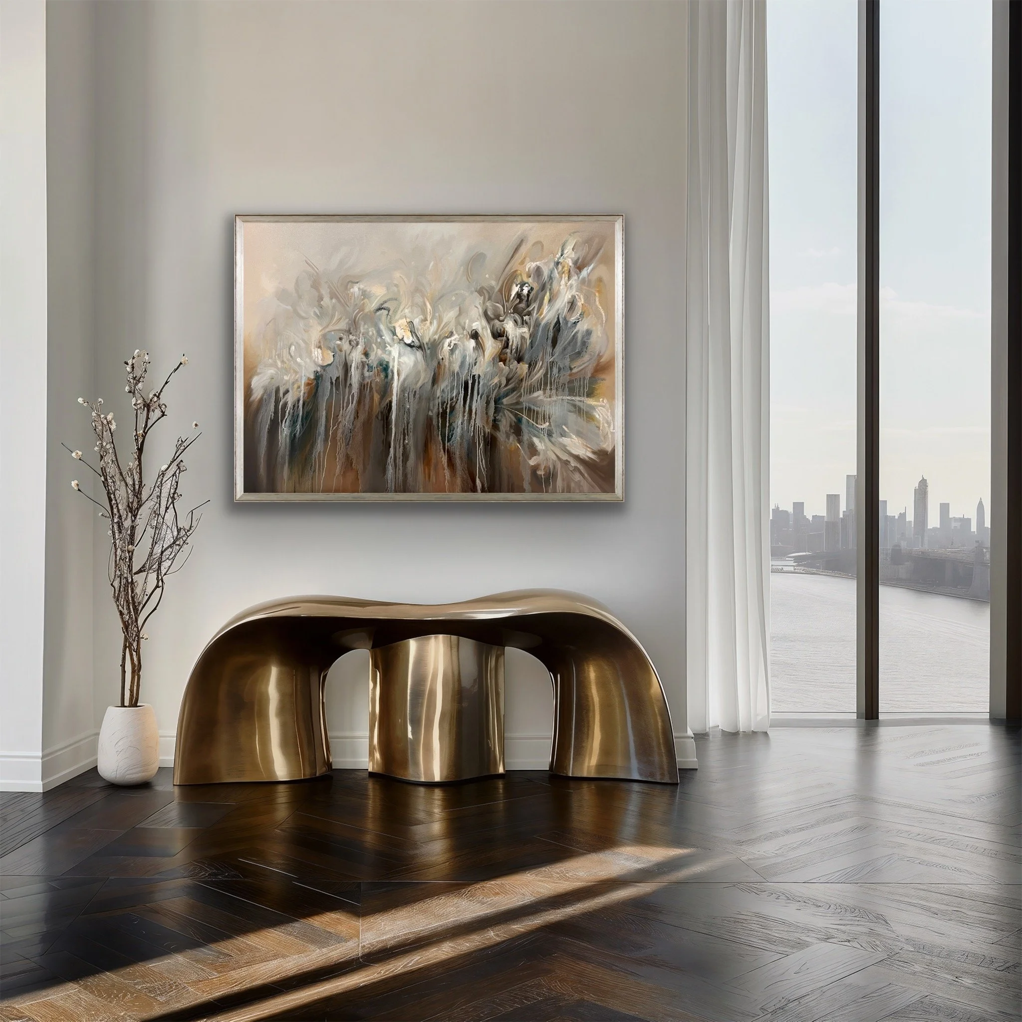 Macchiato Drip with bronze bench.JPG