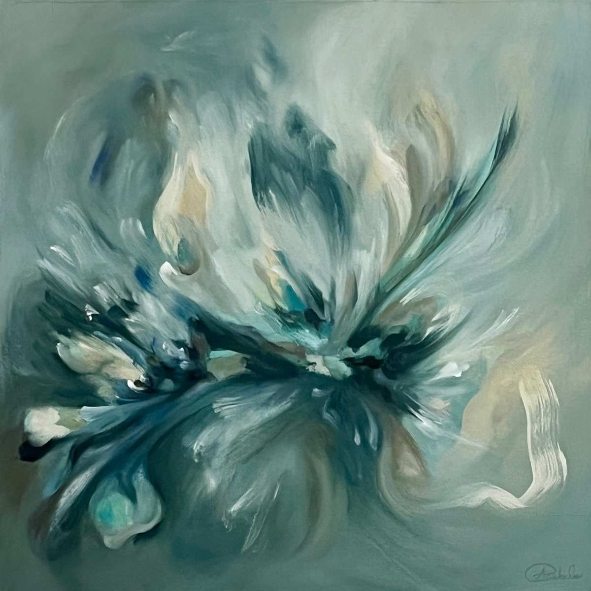 Sea Glass Garden • 16" x 16"