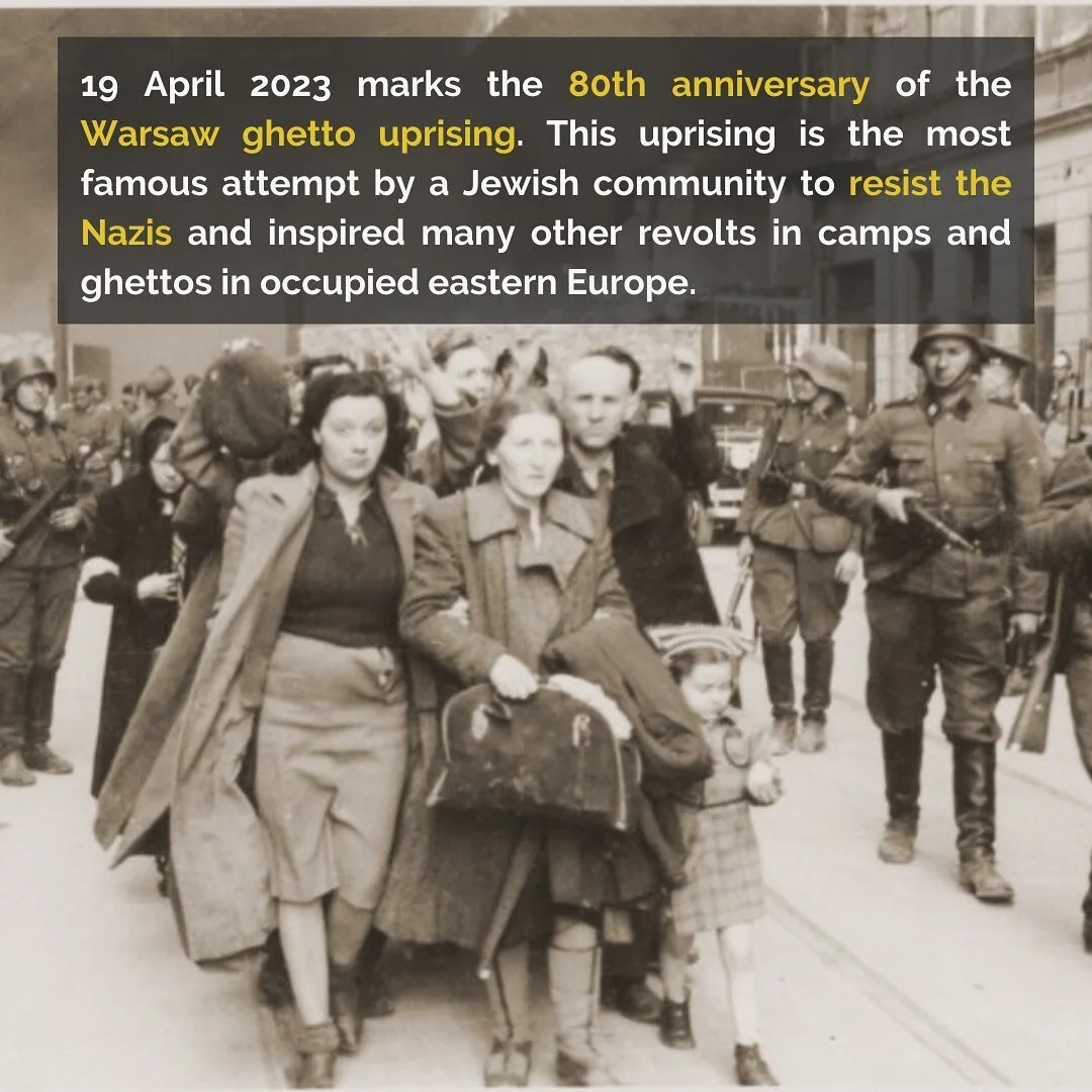 Today marks the 80th anniversary of the Warsaw ghetto uprising, a heroic act of resistance by Polish Jews. The uprising was a last attempt to fight off Nazi occupiers as they endeavored to murder the remaining occupants of the Warsaw ghetto.

Today, 