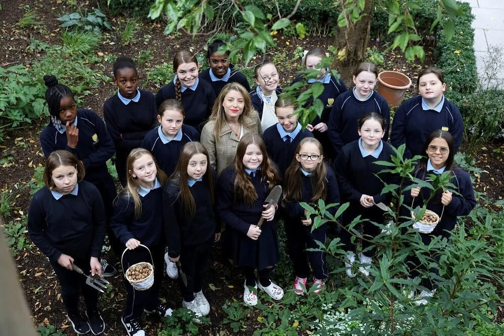 Students from St. Vincent&rsquo;s GNS and Presentation Warrenmount joined us in the Veronica Guerin Garden at @dublincastleopw yesterday to launch the Crocus Project 2023! 

Speaking at the event, Barbara Nolan, Head of the @europeancommission Repres