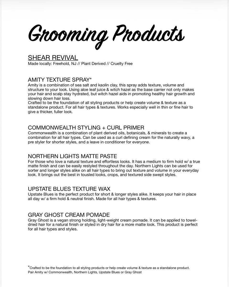 We LOVE @shearrevival for multiple reasons.  One, it&rsquo;s locally made in Freehold, NJ, which is very important to our shop owners to shop local and support other small businesses. Two, it&rsquo;s non toxic w/ plant derived ingredients and lastly,