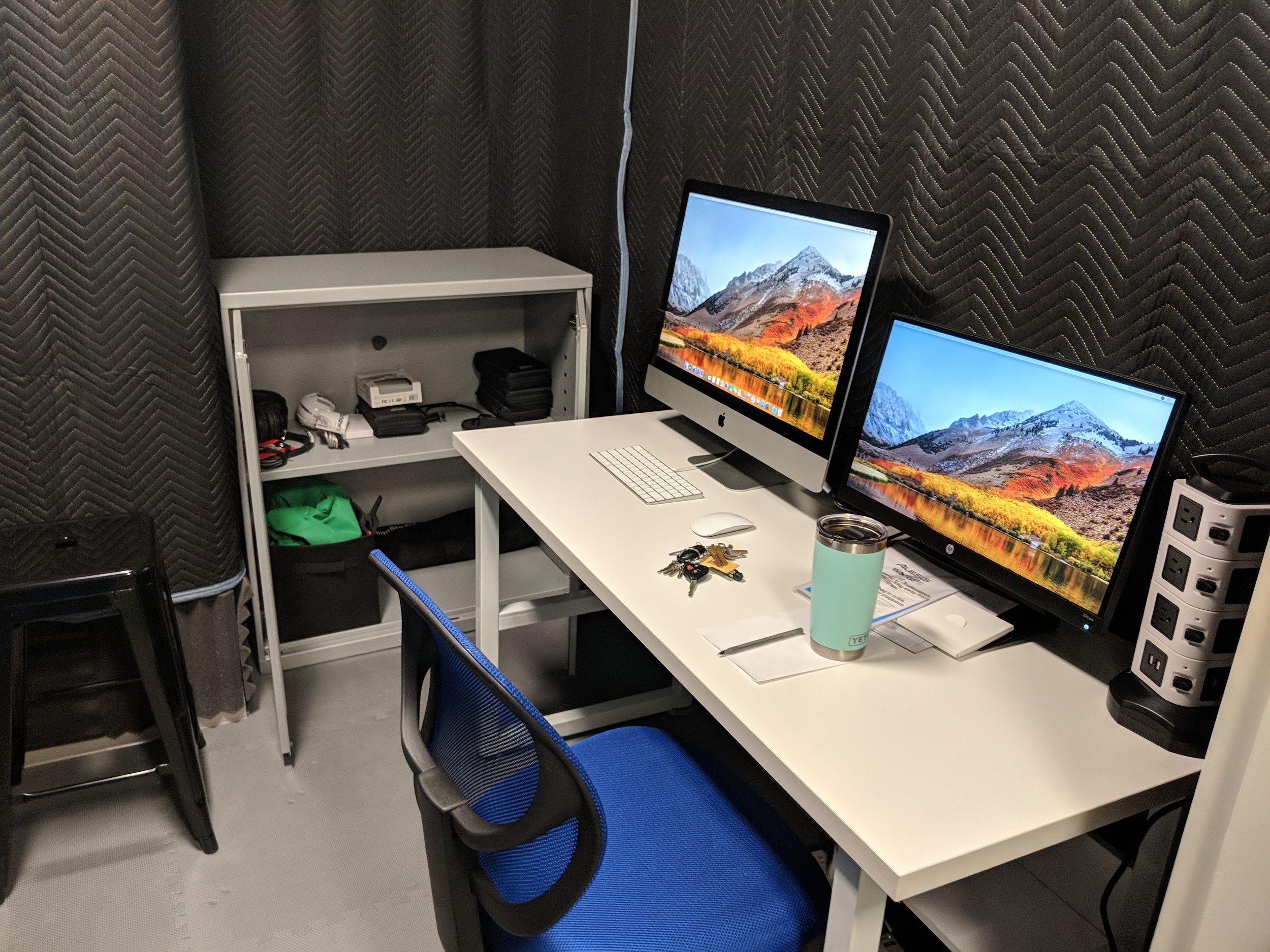 A custodial closet in the teen room of Turner Free Library in Randolph is transformed into a community digital media learning lab! Teens record music, edit videos, and work on school projects.