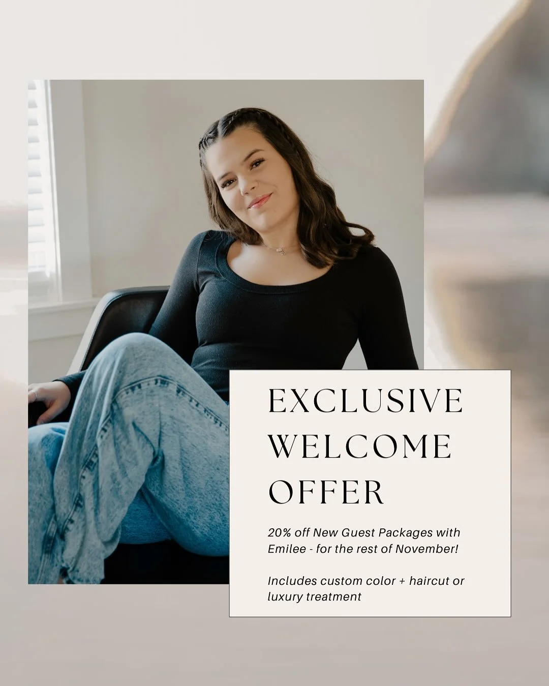 A special offer to celebrate the latest addition to our MANA team @hairb.yemilee 🎊

For the rest of November, receive 20% off any New Guest Service with Emilee! Head to our website to claim your spot - you can also message us or @hairb.yemilee direc