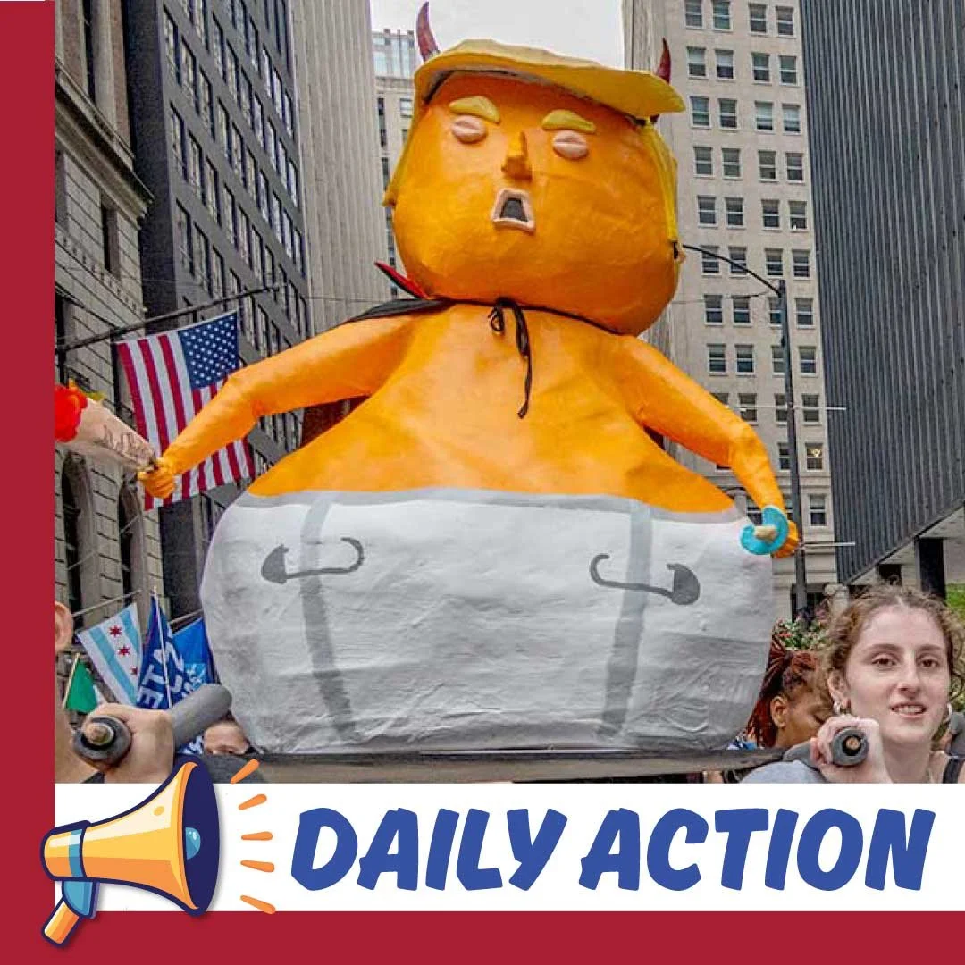 Tuesday, March 31 - Say No to the Peoples Gas Rate Hike 4/1 / Rally for Trans Visibility 4/4 / Tell Your Reps: No Kings!