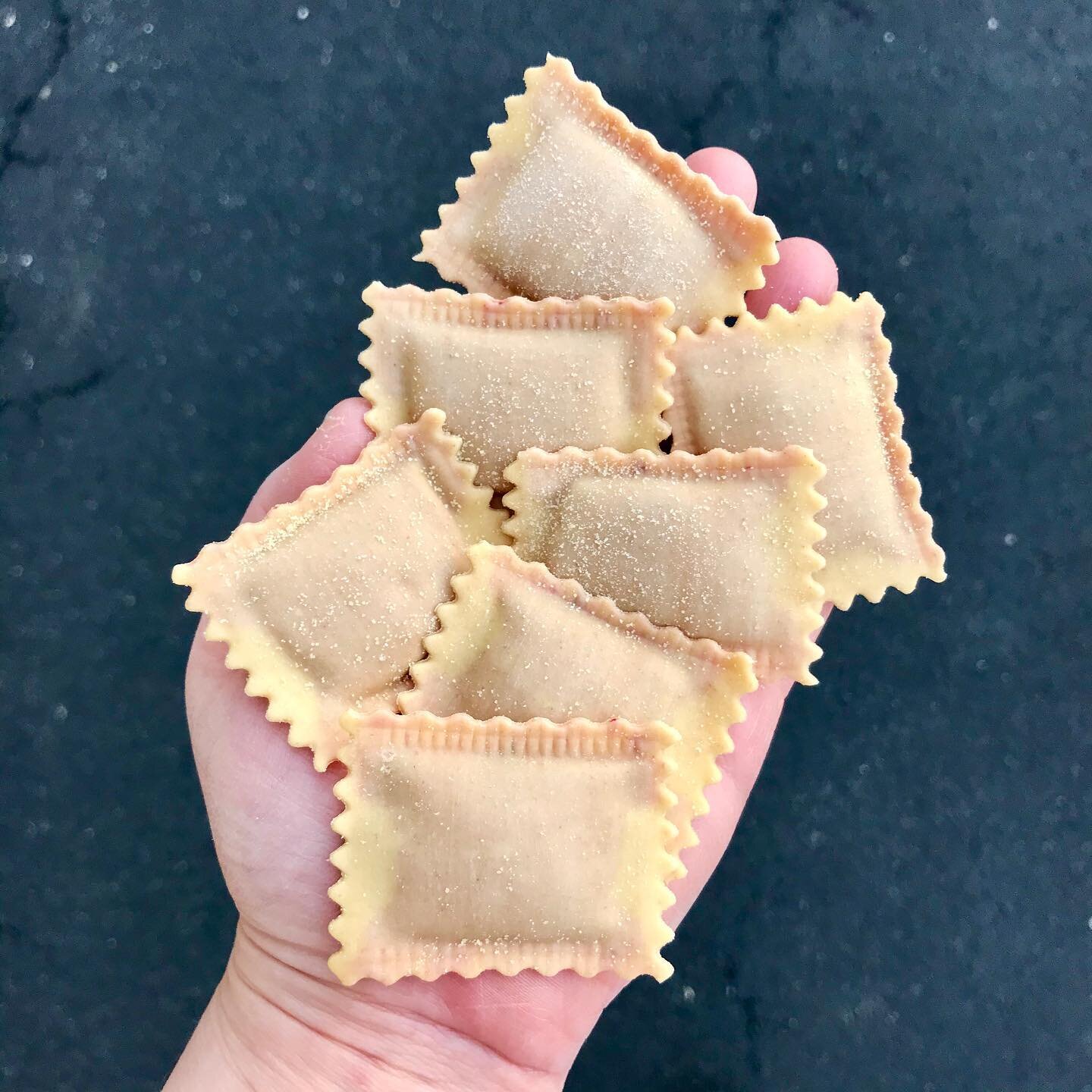 Ravioli with red beets are back. See you tomorrow at Headhouse market, 10am-1pm.