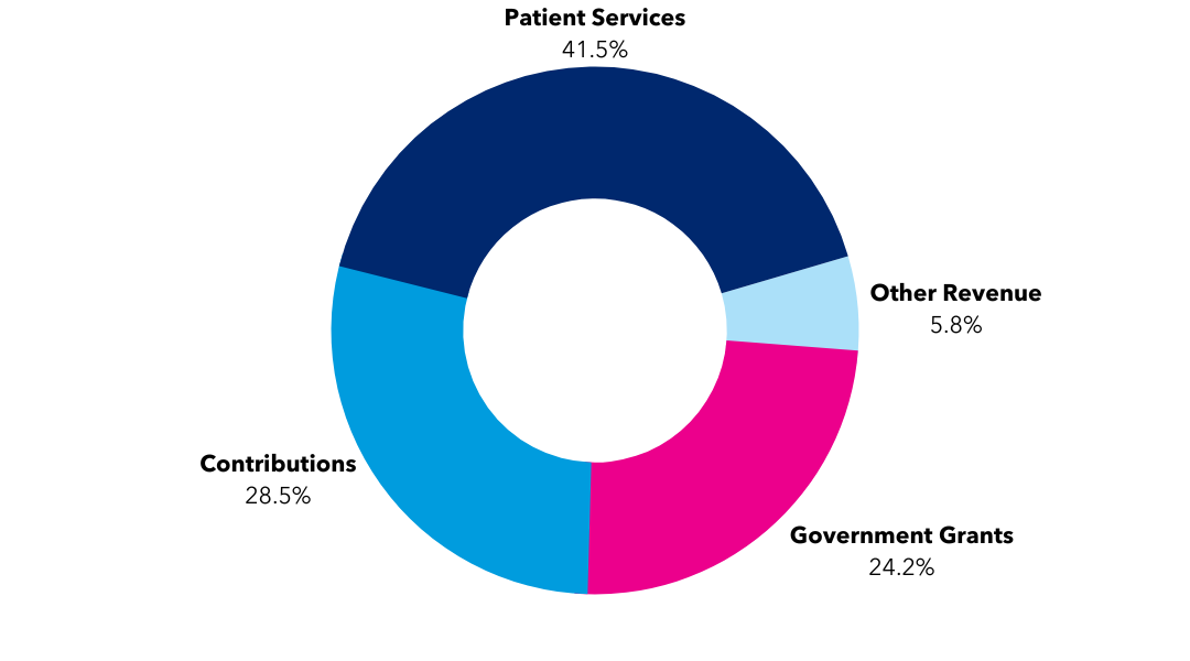 Pie chart featuring annual operating funds