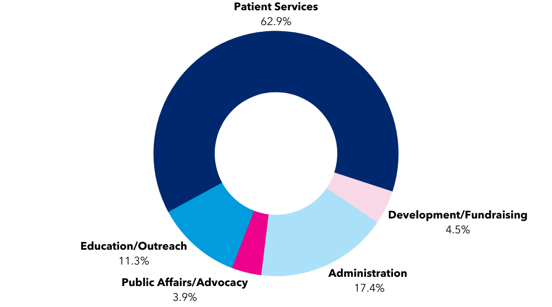 Pie chart featuring annual expenses