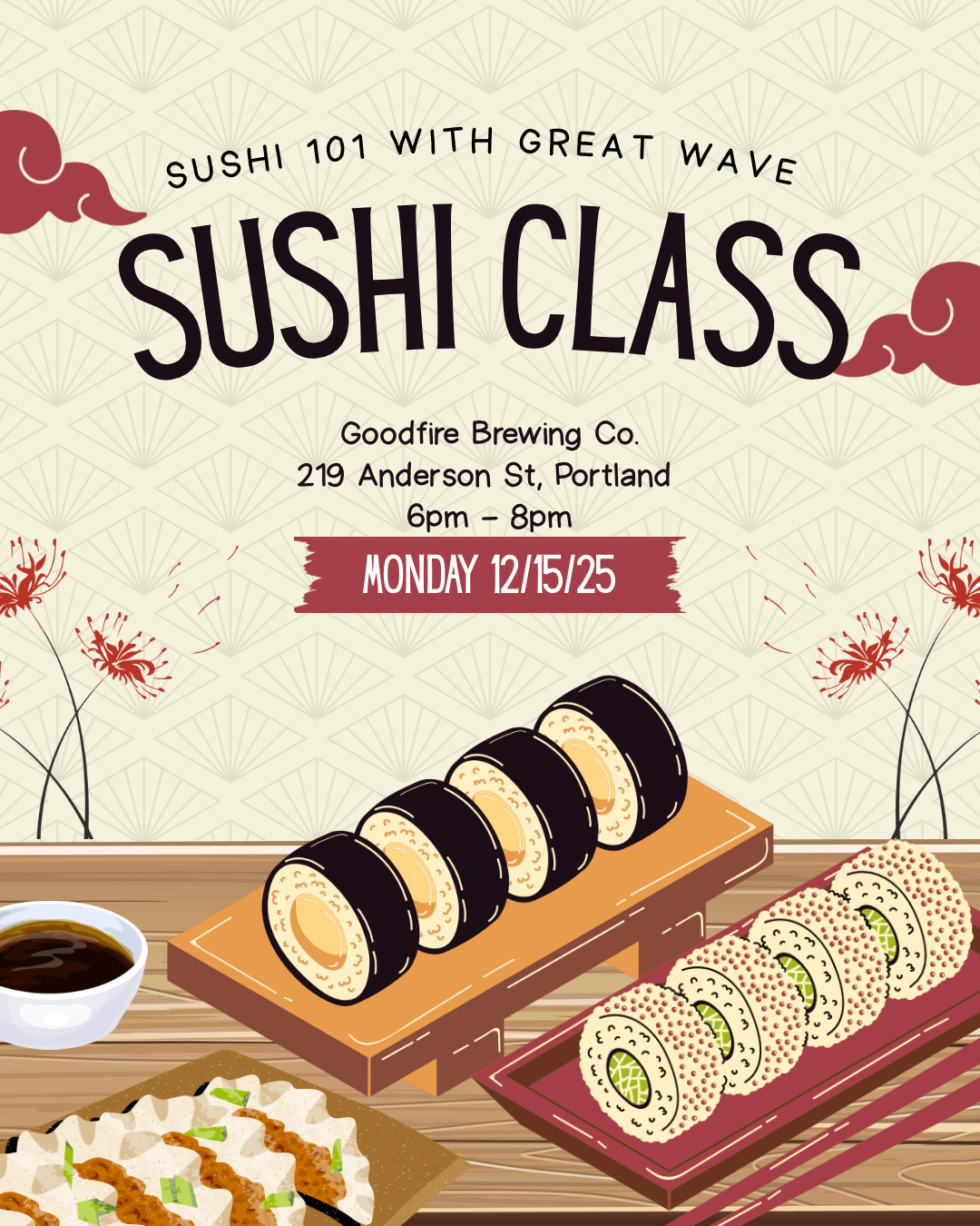Sushi 101 Goodfire Brewing Co.