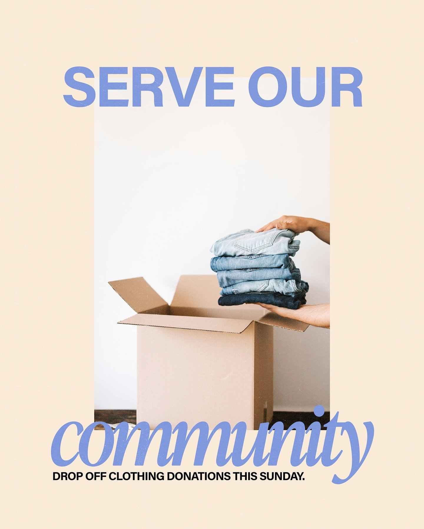 As we Serve Our City this month, we are having a clothing drive for our local Switchpoint Shelter. As you are spring cleaning, if you discover clothes that you&rsquo;d like to bless someone with, you&rsquo;re welcome to bring them to church with you 