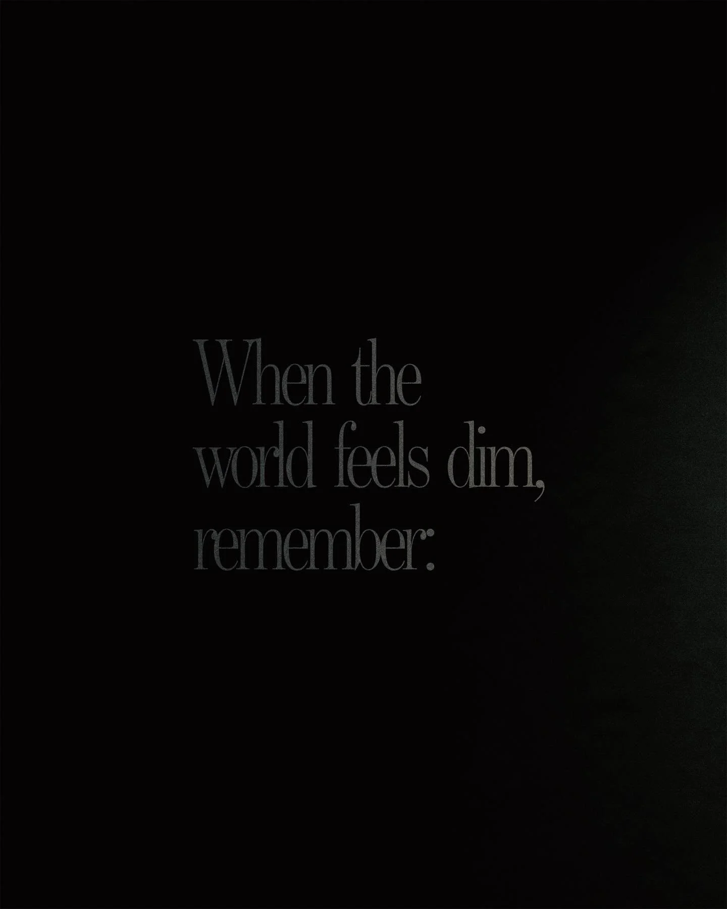 Dark days don&rsquo;t dim God&rsquo;s love. In fact, that&rsquo;s when it shines the most. ✨

When life feels heavy, God&rsquo;s love is still all around you. ❤️