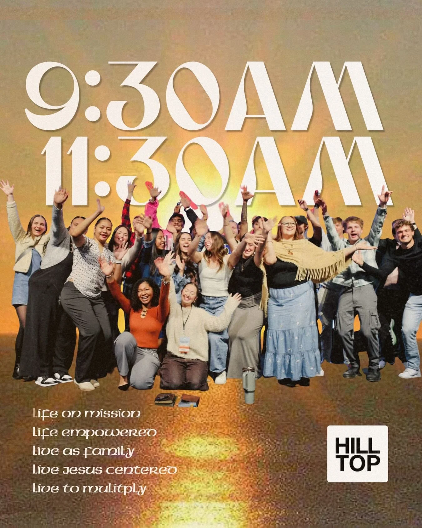 Our new service times starts this SUNDAY!! Can&rsquo;t wait to see you at 9:30am or 11:30am service! 😆🙌