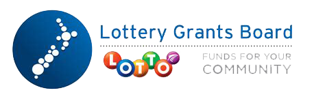 Logo for a lottery grants board with colorful letters spelling 'LOTTO' and additional text indicating funds for community support.